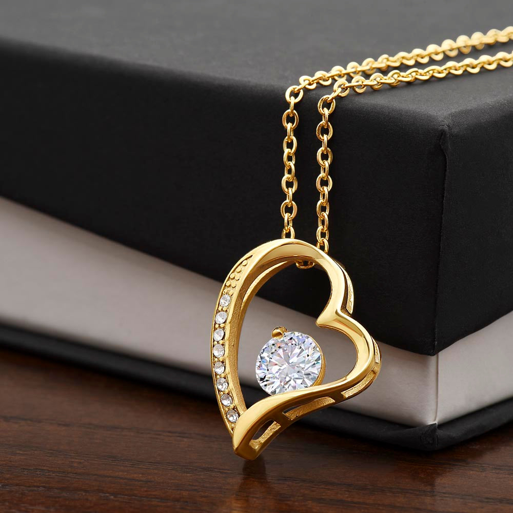 To My Daughter Gift From Dad White Message Card  Heart Necklace