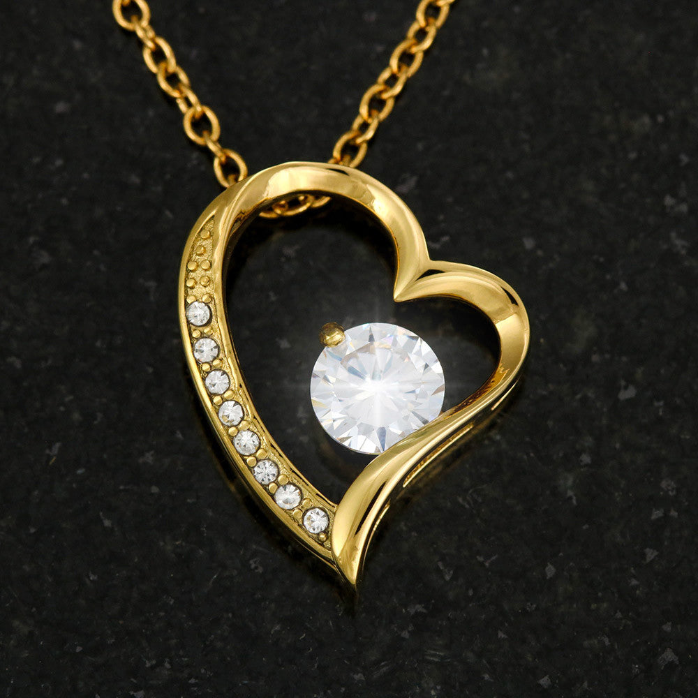 To My Daughter Gift From Dad Black Message Card Heart Necklace