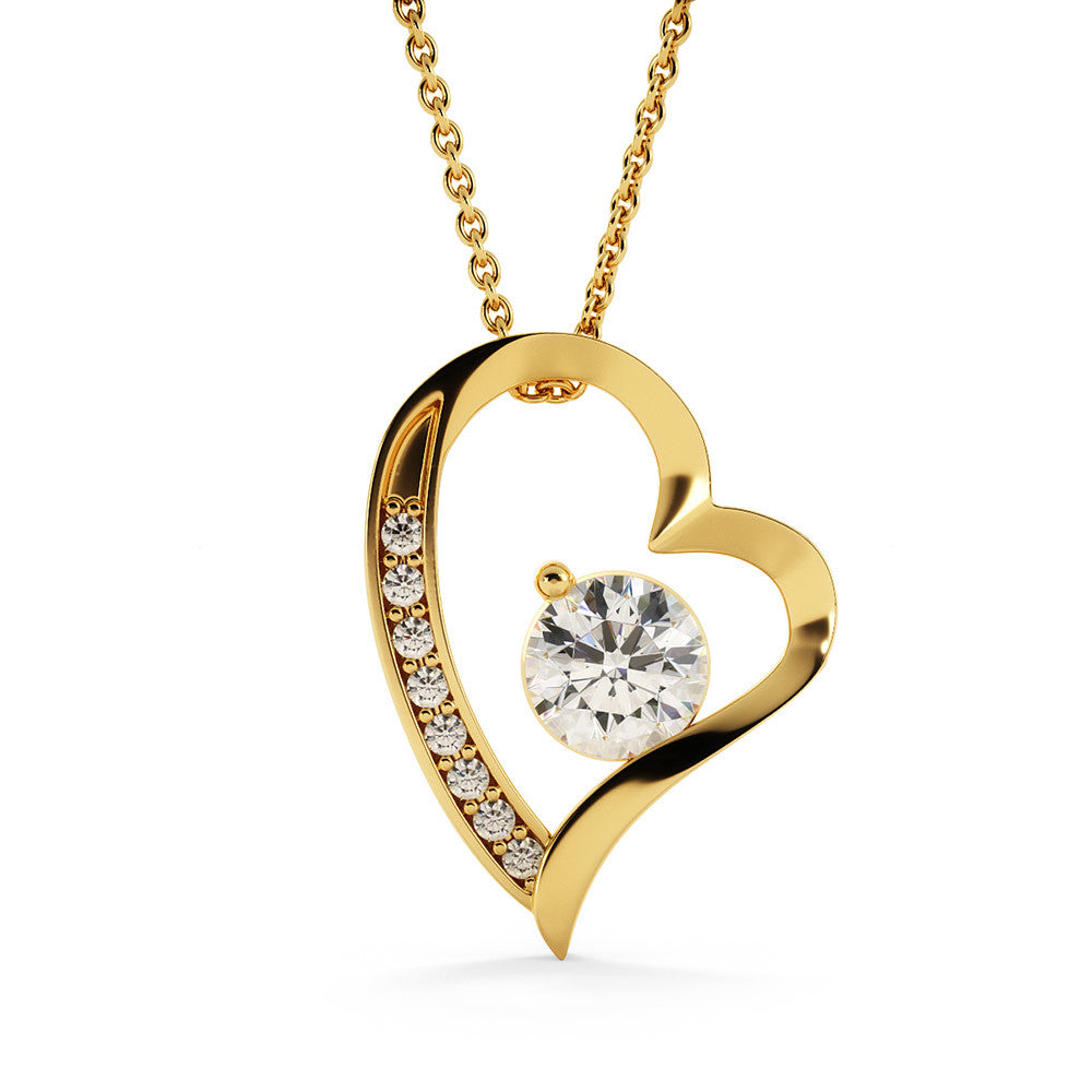 To My Daughter Gift From Dad White Message Card  Heart Necklace