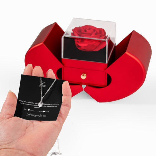 Alluring Love Necklace Black Message Card