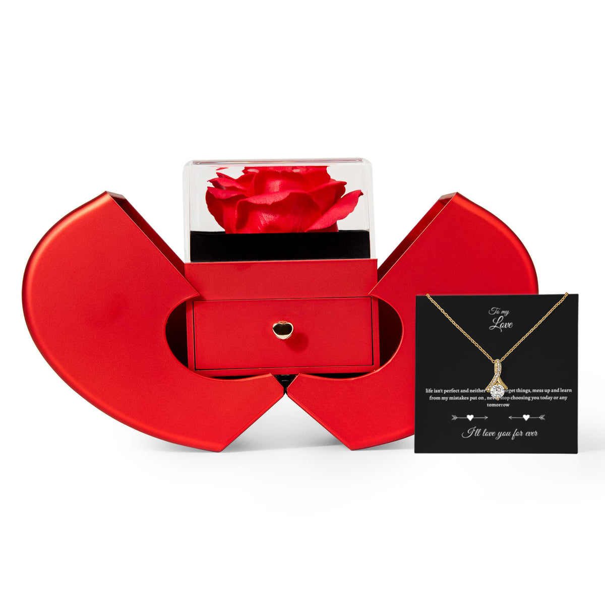 Alluring Love Necklace Black Message Card