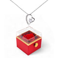 Rotating Rose Heart Necklace