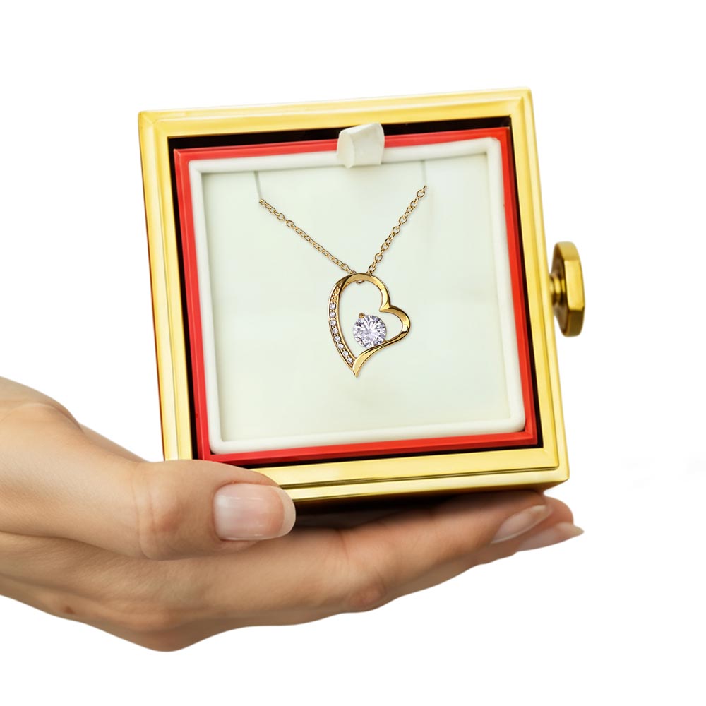 Rotating Rose Heart Necklace